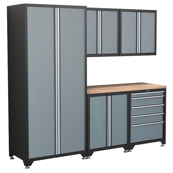 NewAge Products Pro Series 6-Piece Grey Cabinetry Set