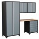 NewAge Products Pro Series 5-Piece Grey Cabinetry Set with Locker