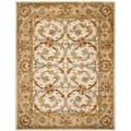 Handmade Heritage Zabol Beige/ Gold Wool Rug (7'6 x 9'6)