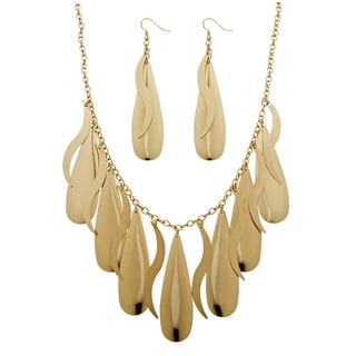 Neno Buscotti Gold Overlay Multi-disc Drop Jewelry Set