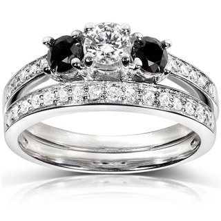 Annello 14k White Gold 3/4ct TDW Diamond Bridal Ring Set (H-I, I1-I2)