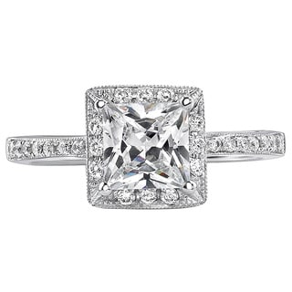 18k White Gold 1ct TDW Certified Diamond Engagement Ring
