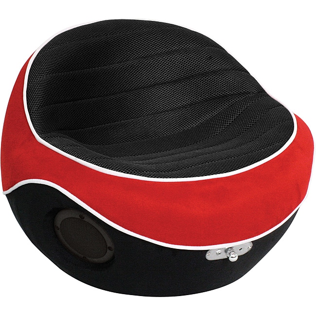 Black Red BoomPod Game Chair With Two Speakers 13924048