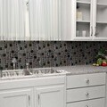 SomerTile 11.75-in Oasis Versailles Iris Glass/ Ceramic Mosaic Tiles (Pack of 10)