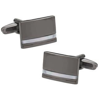 Cuff Daddy Gunmetal White Mother of Pearl Cuff Links