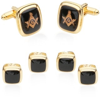 Cuff Daddy Goldplated Masonic Formal Cuff Link Set