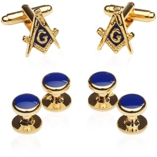 Cuff Daddy Goldplated Masonic Formal Cuff Link Set