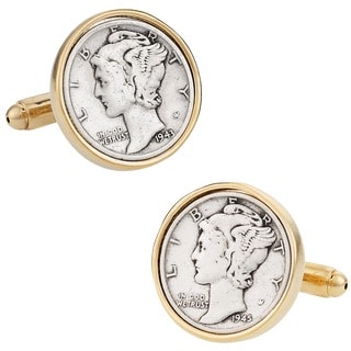 Cuff Daddy Goldplated Mercury Dime Links