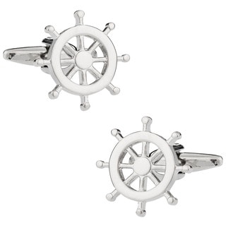 Cuff Daddy Silvertone Sea Lovers Cuff Links