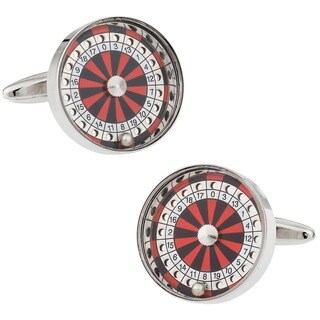Cuff Daddy Silvertone 'Big Shot Roulettes' Cuff Links