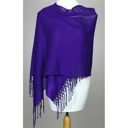 Rayon 'Cobalt Blue Fiesta' Shawl (Guatemala)-Image