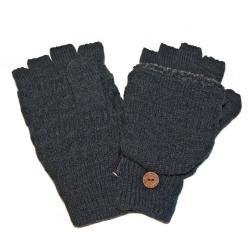 Muk Luks Men's Grey Fairisle Flip Gloves-Image