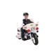 One-seater White 12V Police Patrol Motorcycle Ride-on