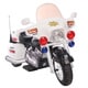 One-seater White 12V Police Patrol Motorcycle Ride-on