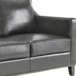 Diesel Black Leather Sofa and Two Chairs
