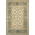 Hand-knotted French Aubusson Ivory Wool Rug (9' x 12')
