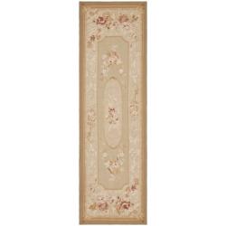 Hand-knotted French Aubusson Taupe Wool Rug (12' x 15')