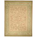 Asian Hand-knotted Aubusson Beige Wool Rug (10' x 14')