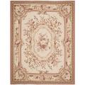 Hand-knotted French Aubusson Ivory Wool Rug (8' x 10')
