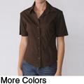 Journee Collection Women's 1/2-sleeve Fitted Blouse