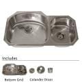 Highpoint Collection Stainless Steel 32-inch Undermount 70/30 2-bowl Kitchen Sink