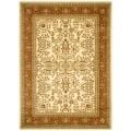 Lyndhurst Collection Oriental Ivory/ Rust Rug (5'3 x 7'6)