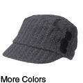 Adi Designs Women's Button Detail Wool Knit Hat