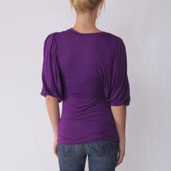 Derek Heart Junior's Solid Color Balloon Sleeve Top