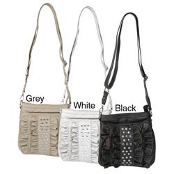 Adi Designs Ruffle Detail Adjustable Strap Cross-body Handbag