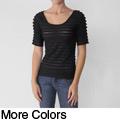 Derek Heart Junior's Solid 1/2-sleeve Tiered Top