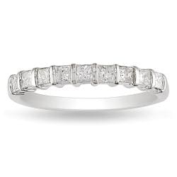 Miadora 14k White Gold 1/2ct TDW Diamond Anniversary Ring