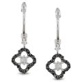 10k White Gold 1/4ct TDW Black and White Diamond Earrings (G-H, I1-I2)