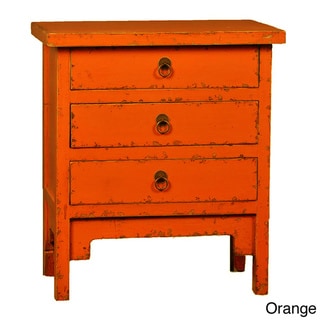 Buy Online Black or Orange 3-drawer End Table