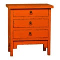 Black Three-Drawer End Table
