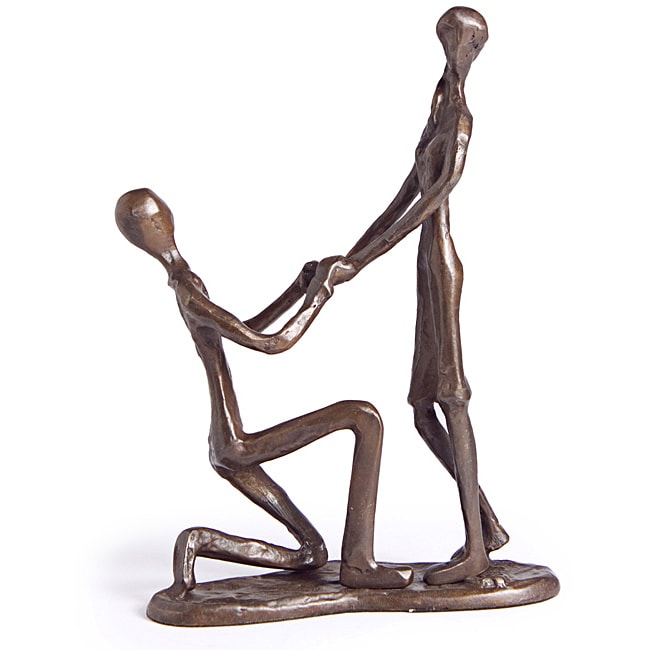 Danya B. Proposal Cast Bronze Sculpture - 13931109 - Overstock.com ...