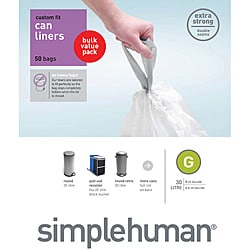 simplehuman Custom Fit 8-gallon Trash Can Liners (Pack of 50)-Image