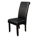 Milan Faux Leather Black Dining Chairs (Set of 2)