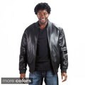 United Face Men's Premium Baseball Leather Bomber Jacket