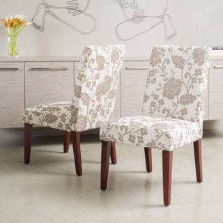 Find Cheap Price Christopher Knight Home Tan Floral Print Dining Chairs (Set of 2)