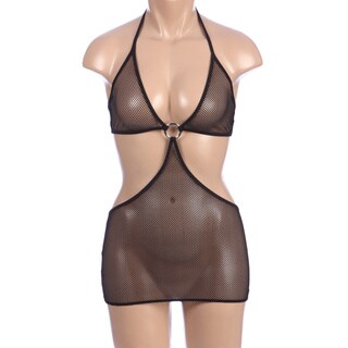 Click to Enlarge for Hustler Black Sexy Fishnet Mini-dress Hustler Black Sexy Fishnet Mini-dress-Image