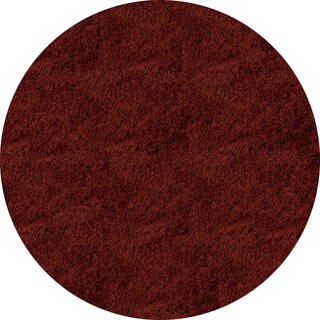 Hand-Tufted Posh Shag Brick Red Rug (4' x 4')