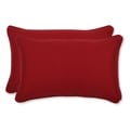 Pillow Perfect Decorative Red Polyester Outdoor Toss Pillows (Set of 2)