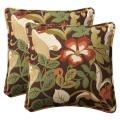 Pillow Perfect Outdoor Brown/ Green Tropical Toss Pillows (Set of 2)