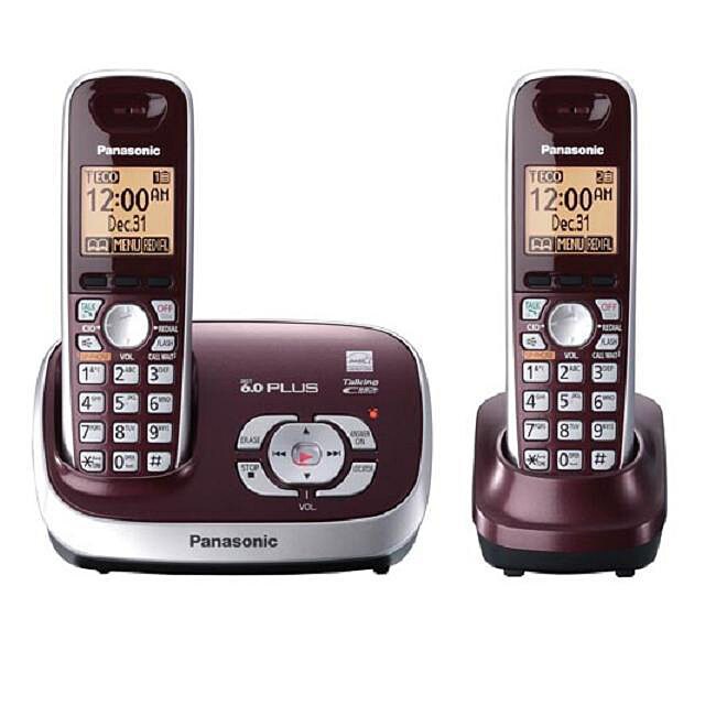 Panasonic KX-TG6572R DECT 6.0 Cordless Digital Answering System with 2 Handsets (Refurbished)