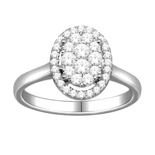 De Couer 10k White Gold 1/2ct TDW Diamond Engagement Ring (H-I, I2)