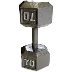 CAPBarbell 70 Pound Soild Hex Dumbbell-Image