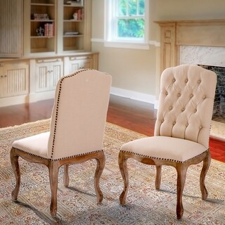 Today Sale Christopher Knight Home Weathered Hardwood Studded Dining Chairs (Set of 2)