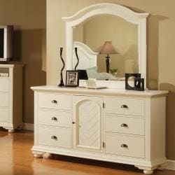 Now Sale Napa White Dresser and Mirror