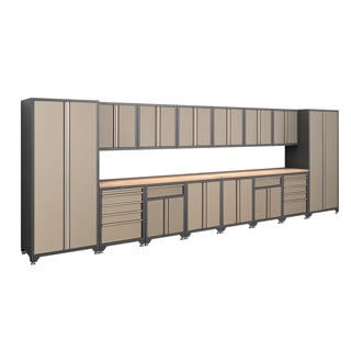 (>_<)  NewAge Products Pro Series Taupe 16-piece Cabinetry Set