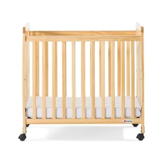 Foundations SafetyCraft Compact Fixed Side Slatted Crib in Natural
